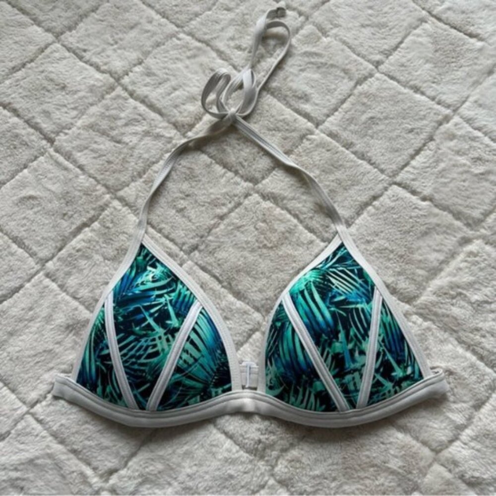 Victorias Secret PINK | Tropical Halter Pink Padded Swim Bikini Top | Size Large